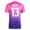 Maillot de Supporter Allemagne Muller 13 Extérieur Euro 2024 Pour Enfant